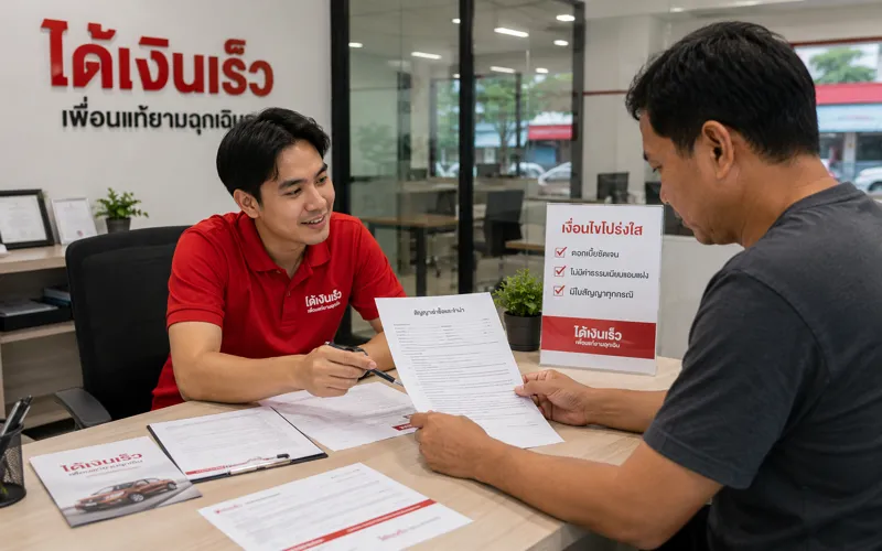เซ็นสัญญาจำนำรถ มีใบสัญญา
